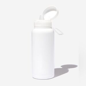 White Water Bottle with Flip Lid
